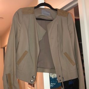 Camel/tan with suede accent blazer